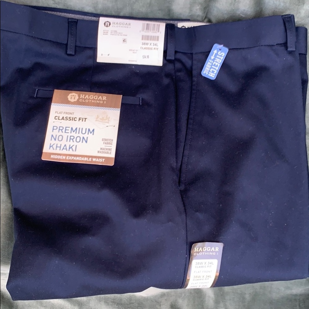 Haggar Classic Fit Flat Front Khakis